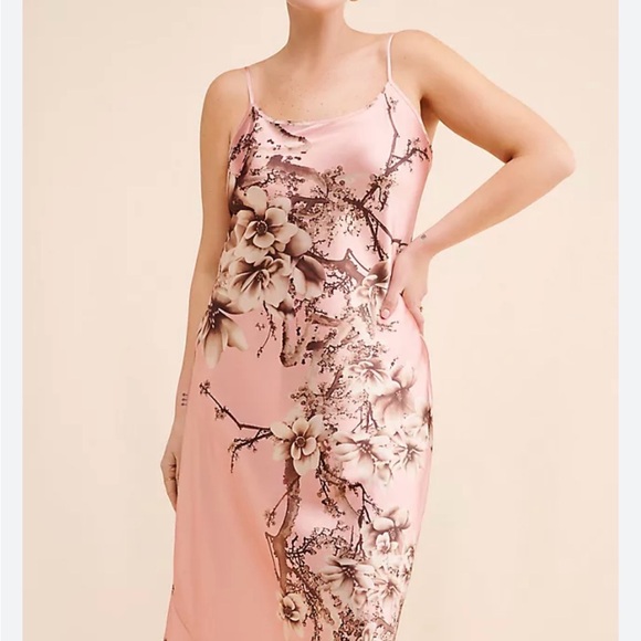 Floral Pink Slip Dress
